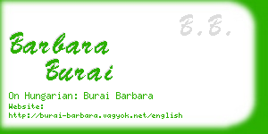 barbara burai business card